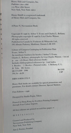 An Inordinate Fondness for Beetles (Henry Holt Reference Book),Used
