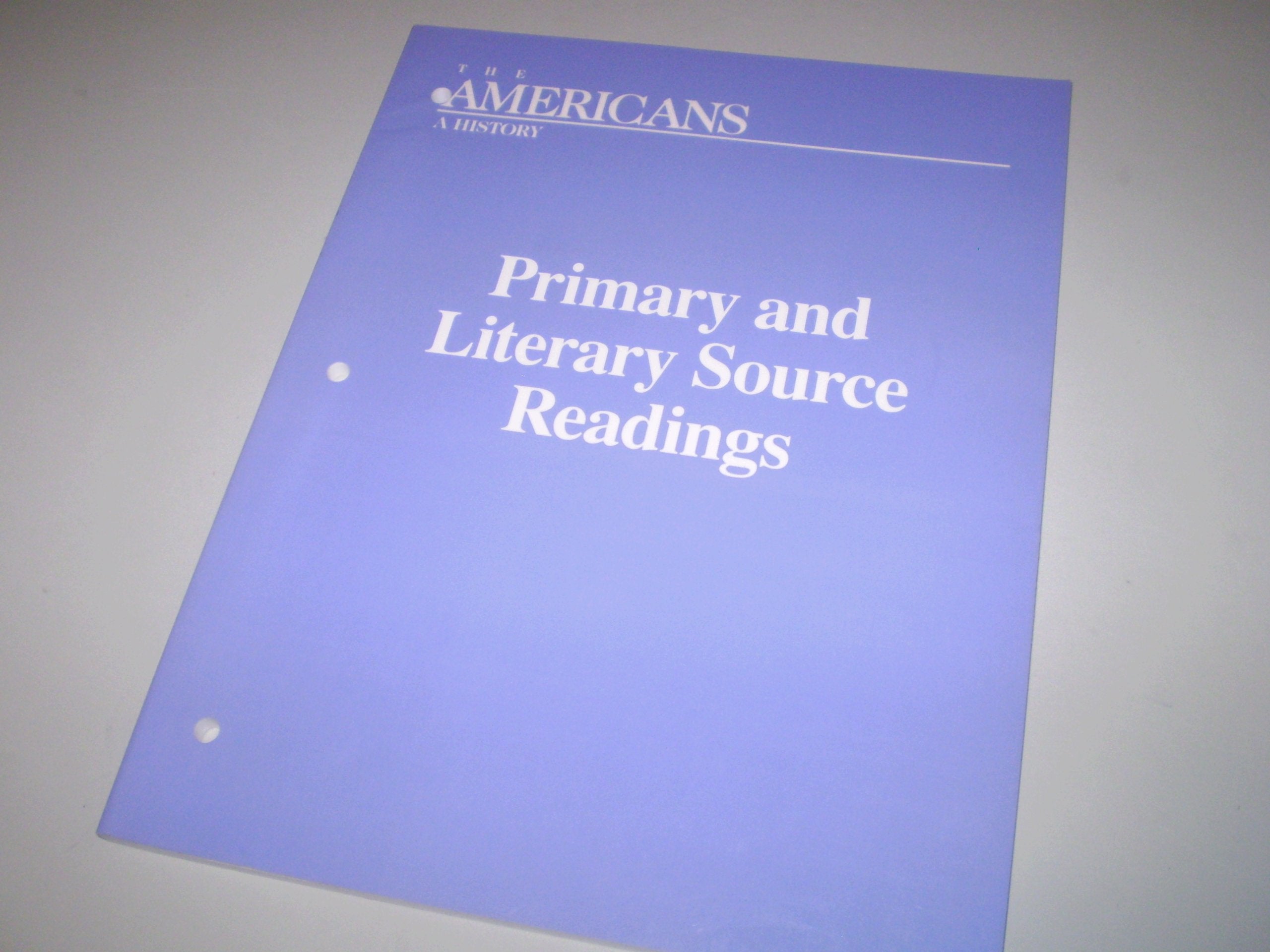 The Americans: A History Primary & Literacy Source Readings,Used