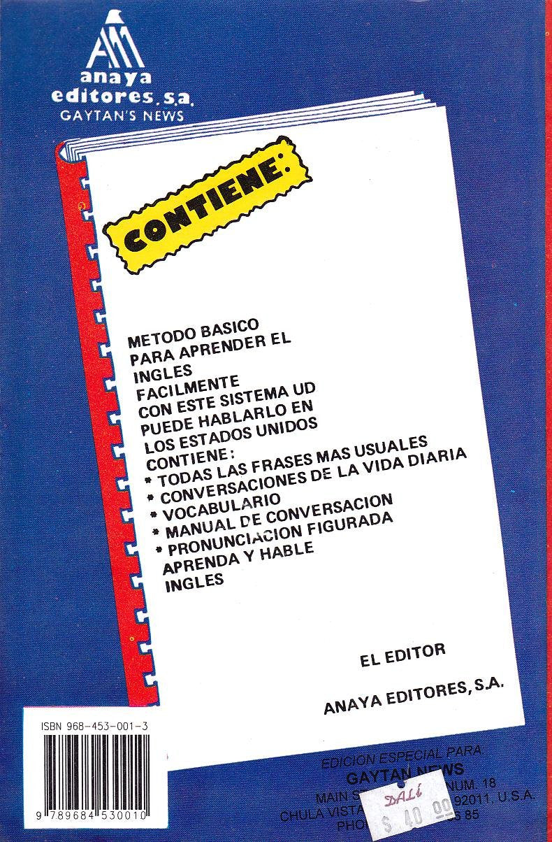 Aprenda Ingles Facilmente (Metodo Basico) (Spanish Edition),Used