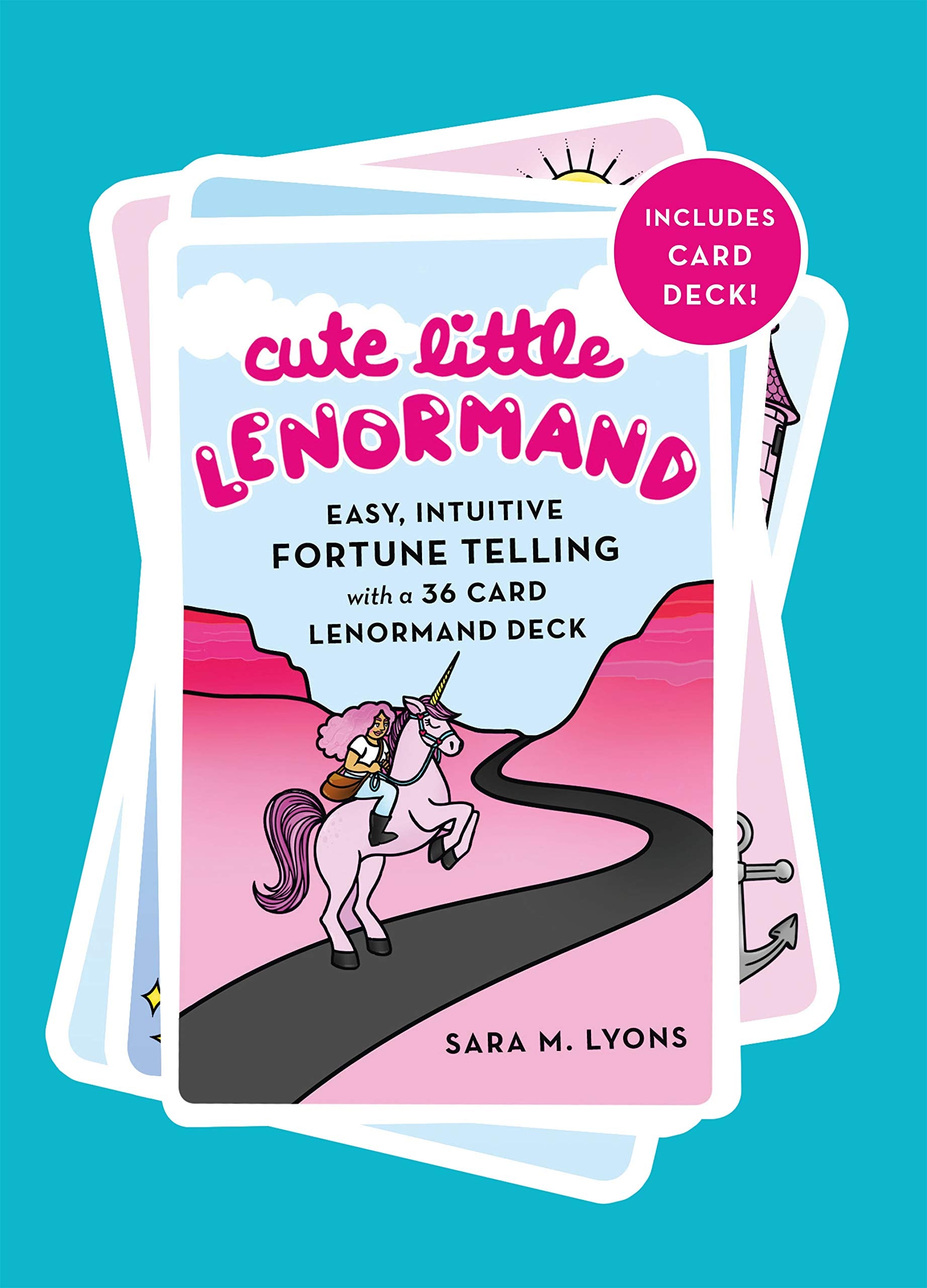 Cute Little Lenormand: Easy, Intuitive Fortune Telling with a 36 Card Lenormand Deck,Used
