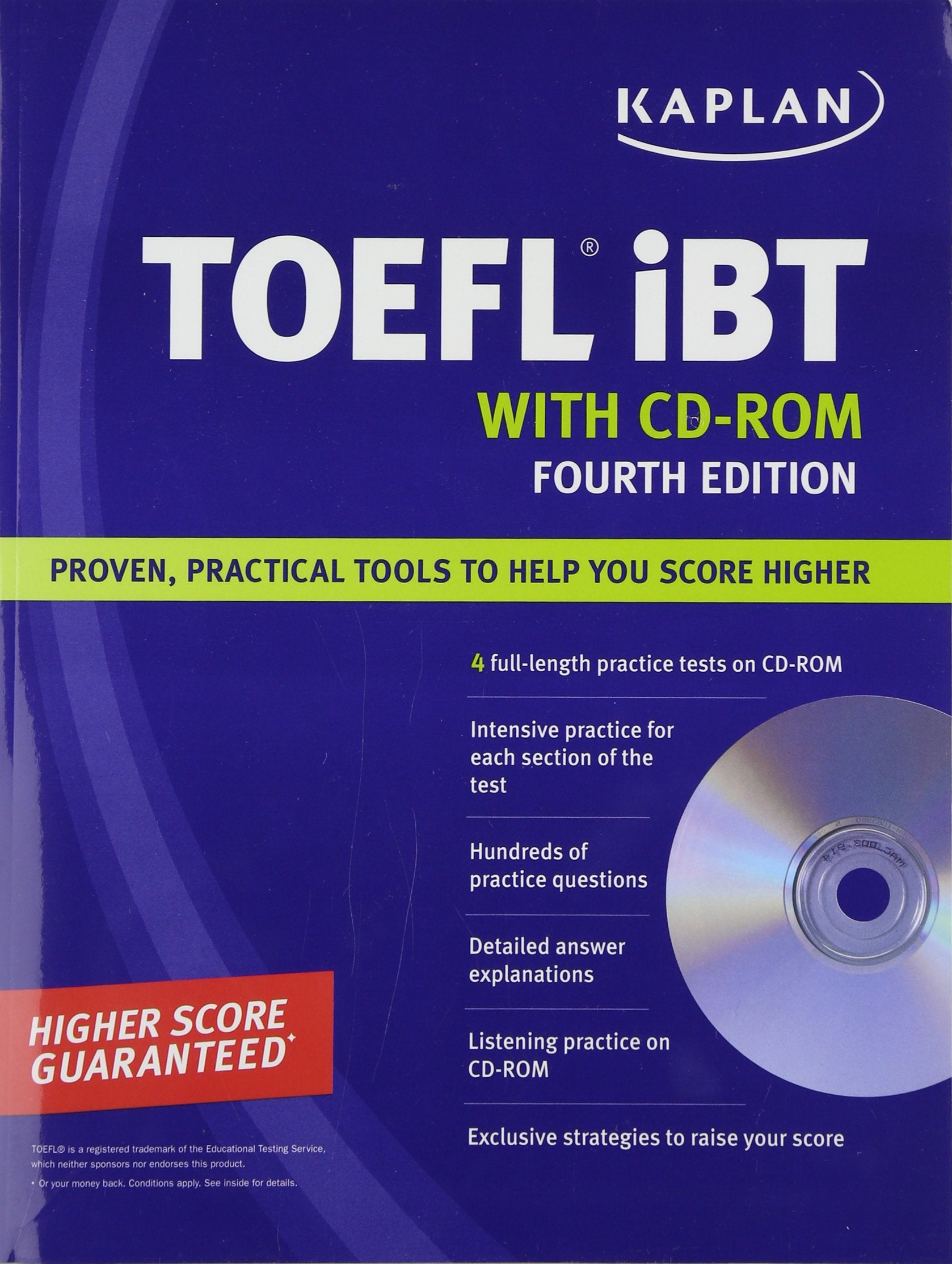 Kaplan TOEFL iBT with CDROM,Used