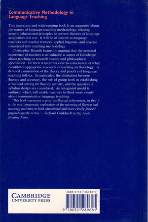 Communicative Methodology in Language Teaching (Cambridge Language Teaching Library),Used