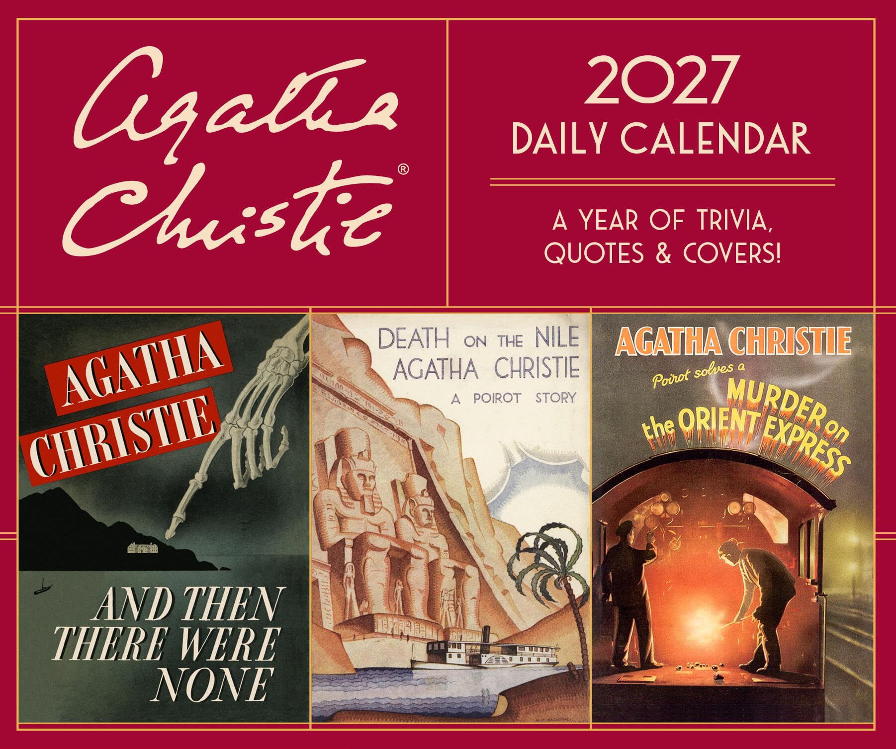 Agatha Christie 2027 Daily Calendar: A Year Of Trivia, Quotes & Covers