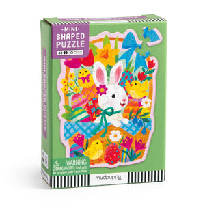 Mudpuppy Bunny Basket  48 Piece Mini Puzzle With Colorful And Fun Illustrations Of A Cute Bunny In A Basket