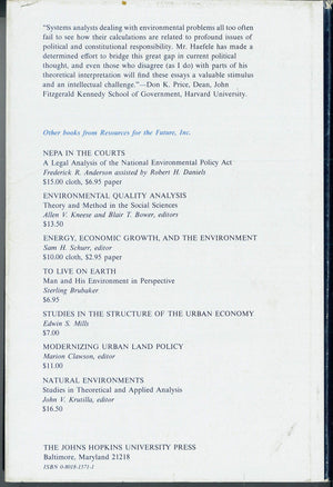 Representative Government and Environmental Management,Used