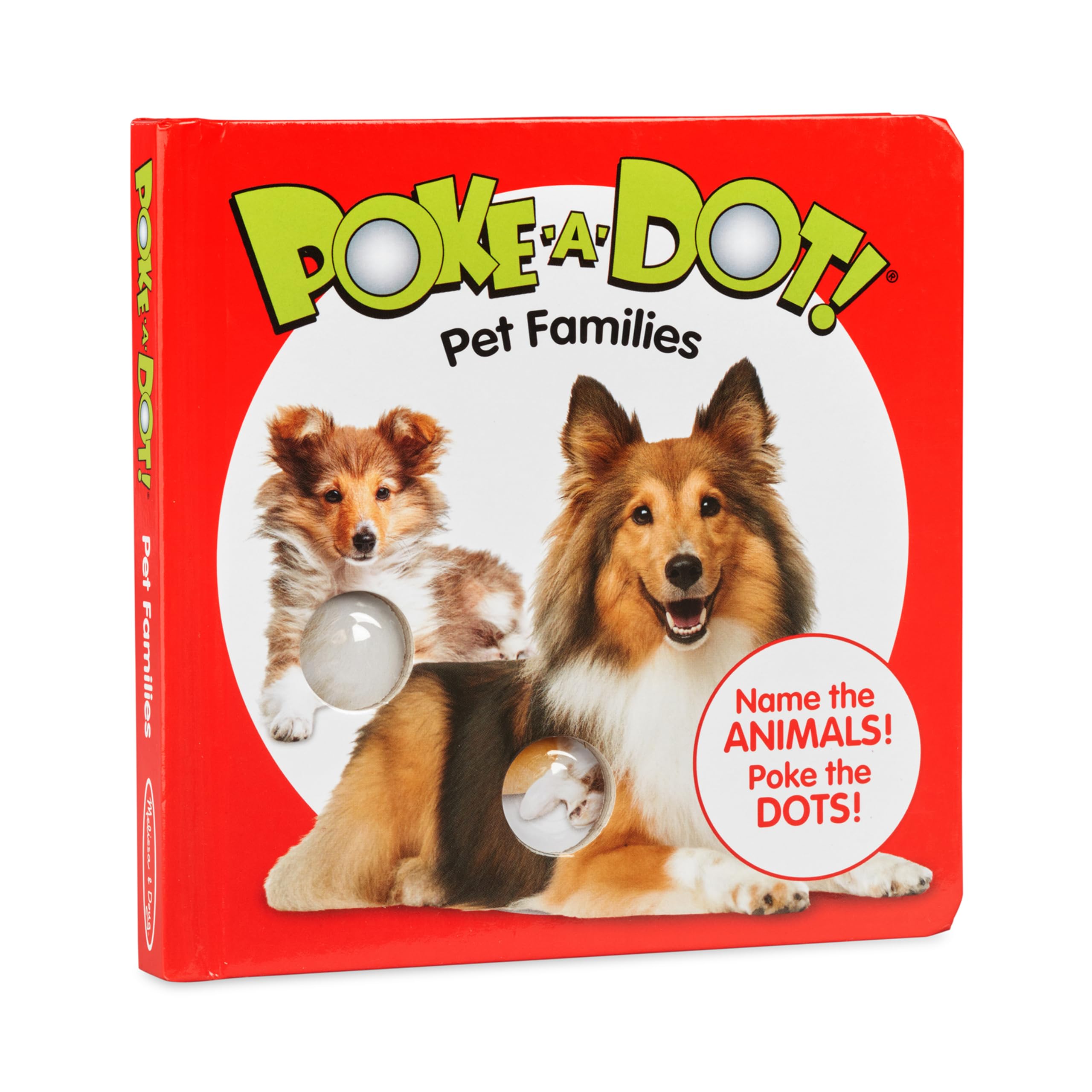 Melissa & Doug Childrens Book  PokeaDot: Pet Families (Board Book with Buttons to Pop)