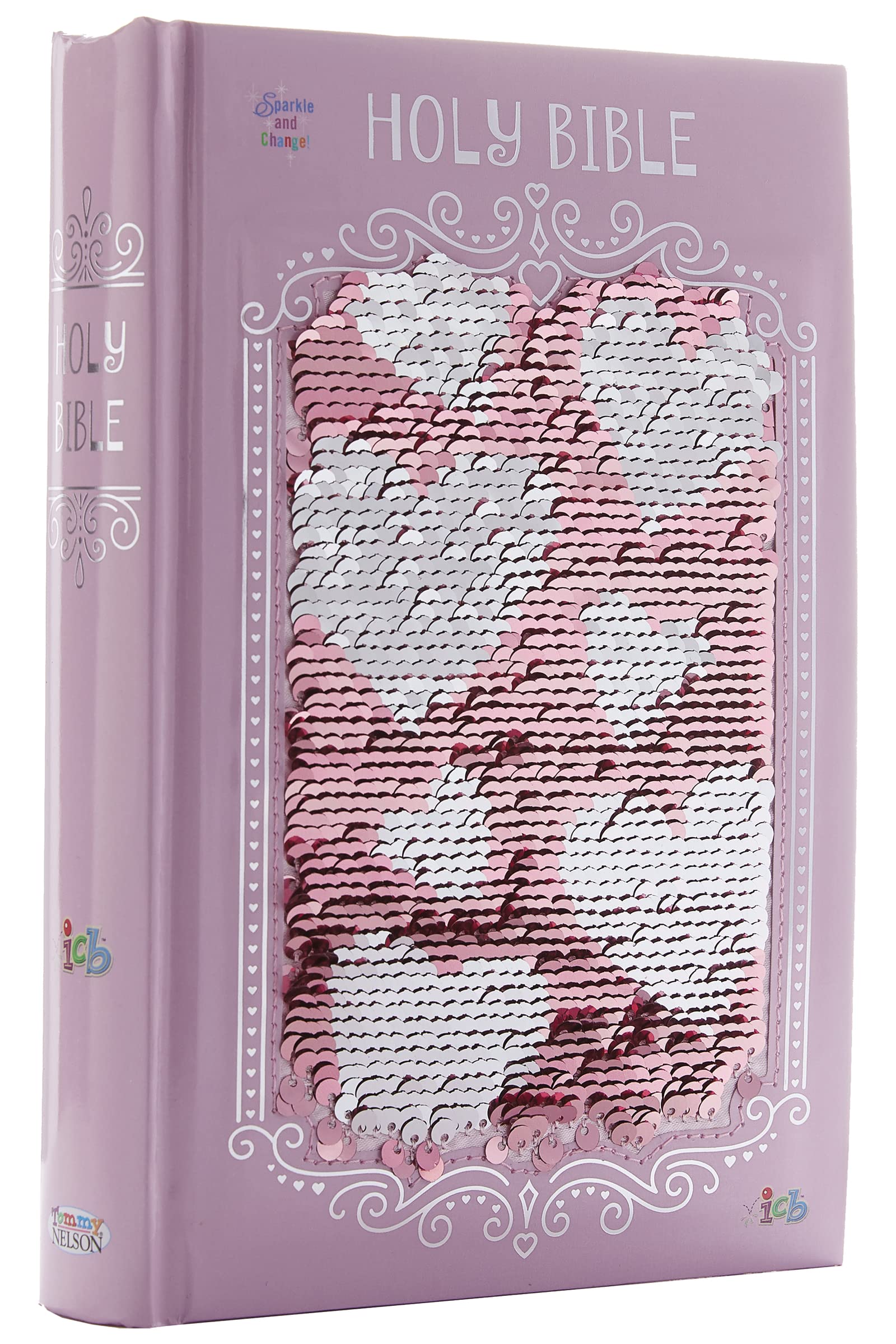 ICB, Sequin Sparkle and Change Bible, Hardcover, Pink: International Children's Bible,Used