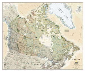 National Geographic Canada Wall Map  Executive (38 x 32 in) (National Geographic Reference Map),Used