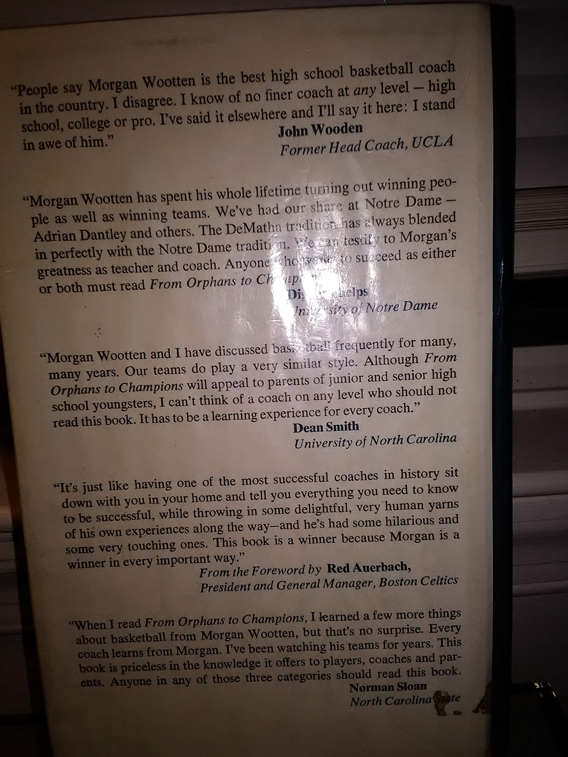 From Orphans To Champions: The Story Of Dematha'S Morgan Wootten,New