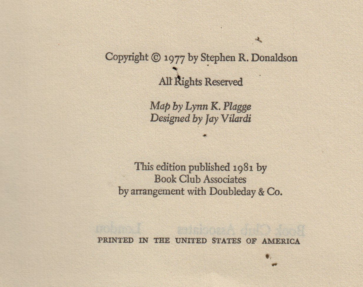 Lord Foul's Bane (The Chronicles of Thomas Covenant the Unbeliever, Book 1),Used