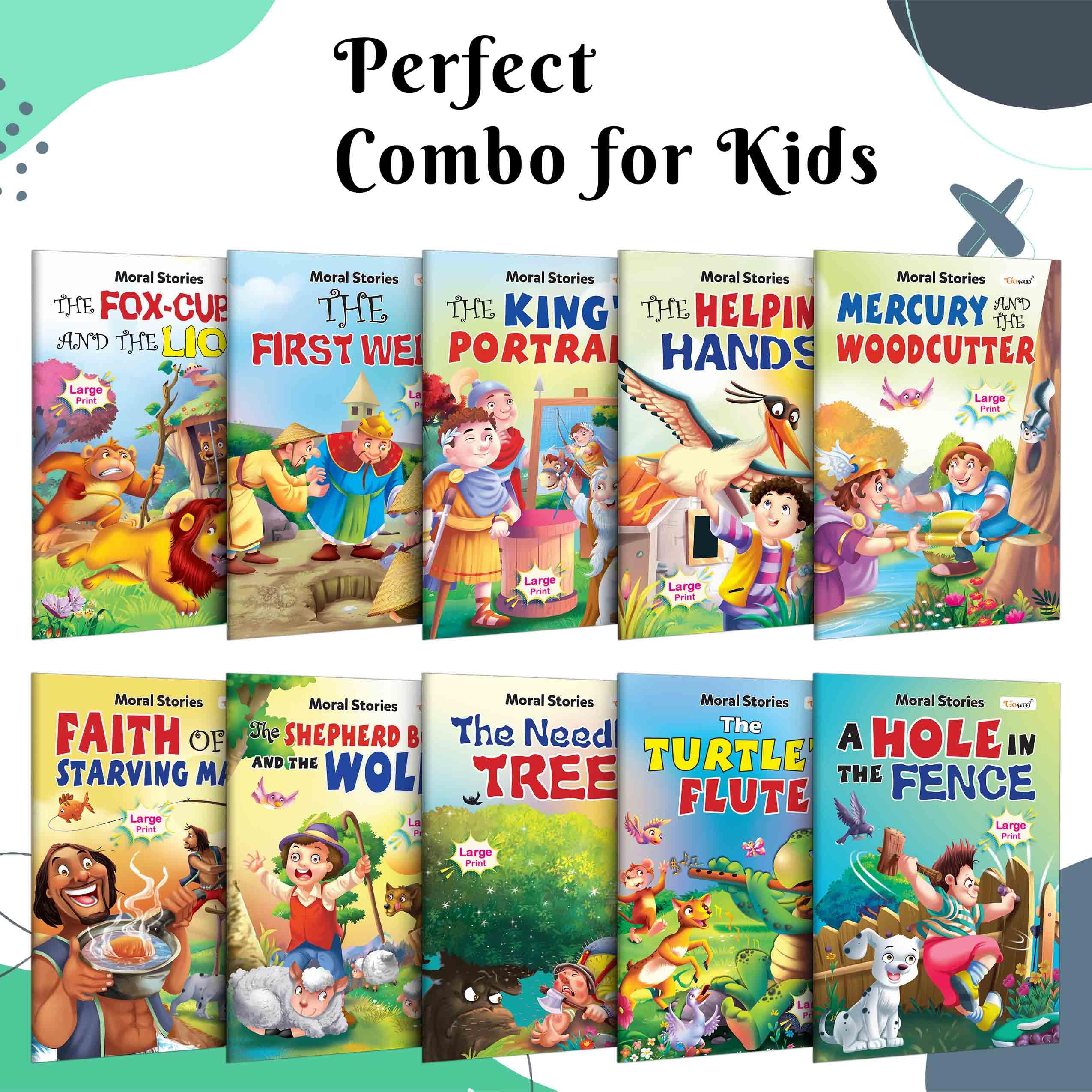 My First Complete Learning Library Pack 1 : Pack Of 10 Story Books For Children With Character Building Stories | Toddler Story Book Set With Moral Values, Early Learning Book Set Of 10 Story Books