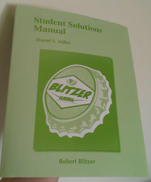 Student Solutions Manual For Algebra For College Students,New