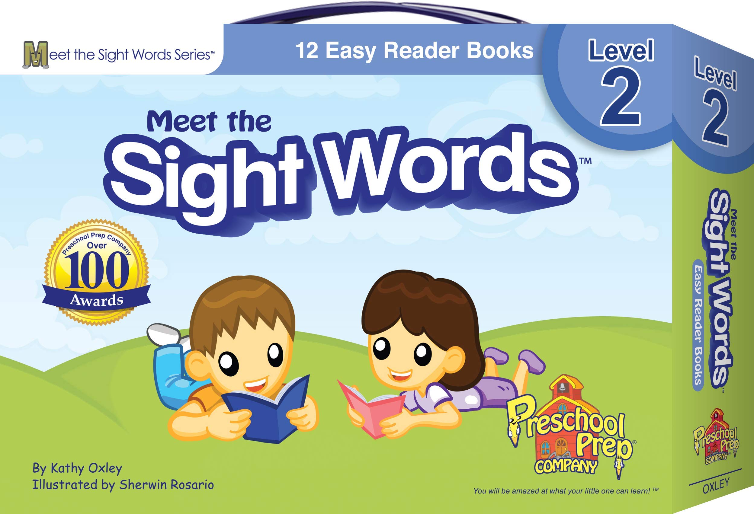 Preschool Prep Company Meet The Sight Words Level 2 Easy Reader Books Set of 12, Paper, Model 1935610015