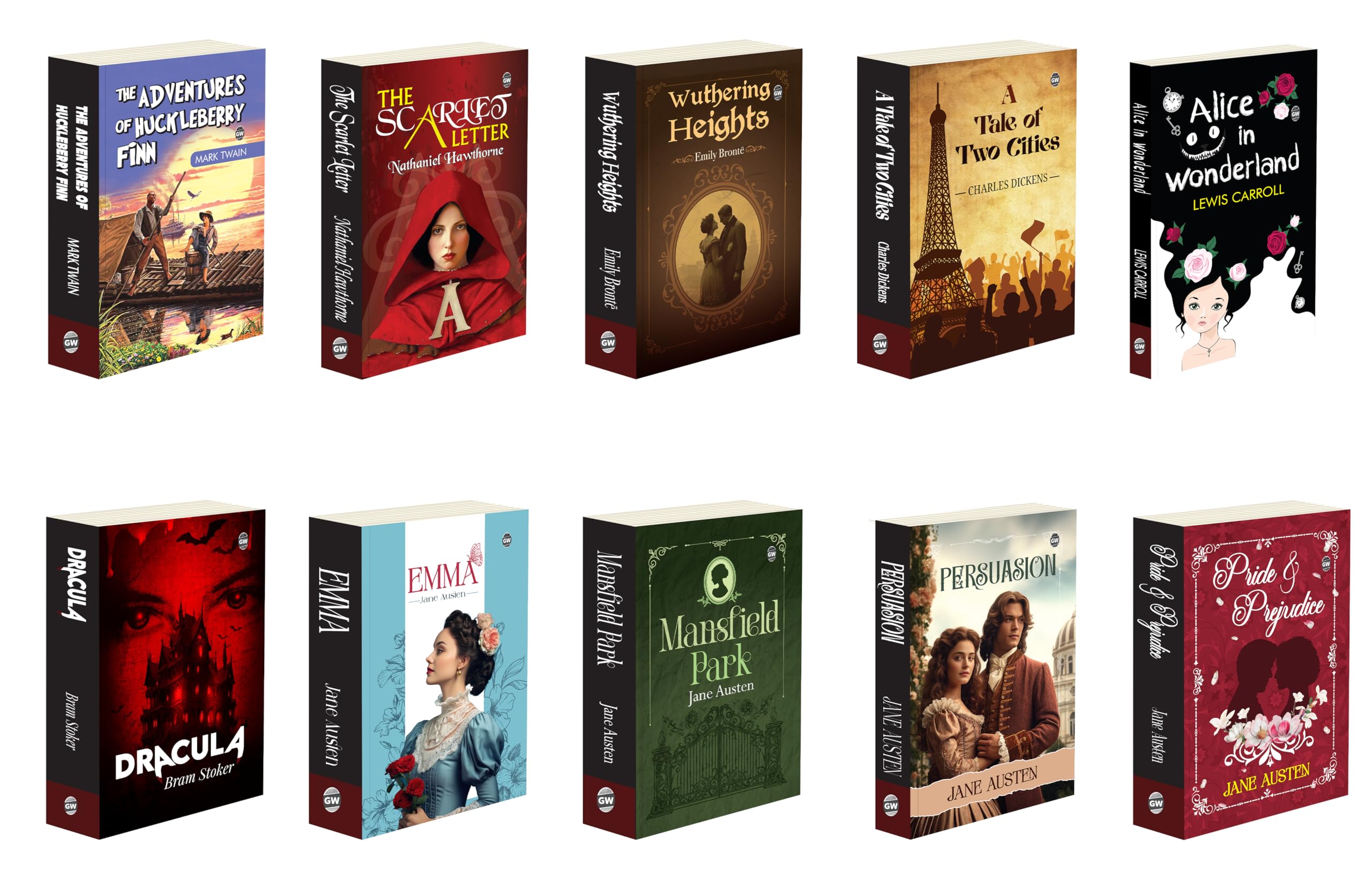 The Ultimate Classics Novel Collection : Mansfield Park, Persuasion, Emma, A Tale Of Two Cities, Dracula And More - Timeless Collection Of Classic Literature, 10 Must-Read Novels | Pack Of 10 Novels