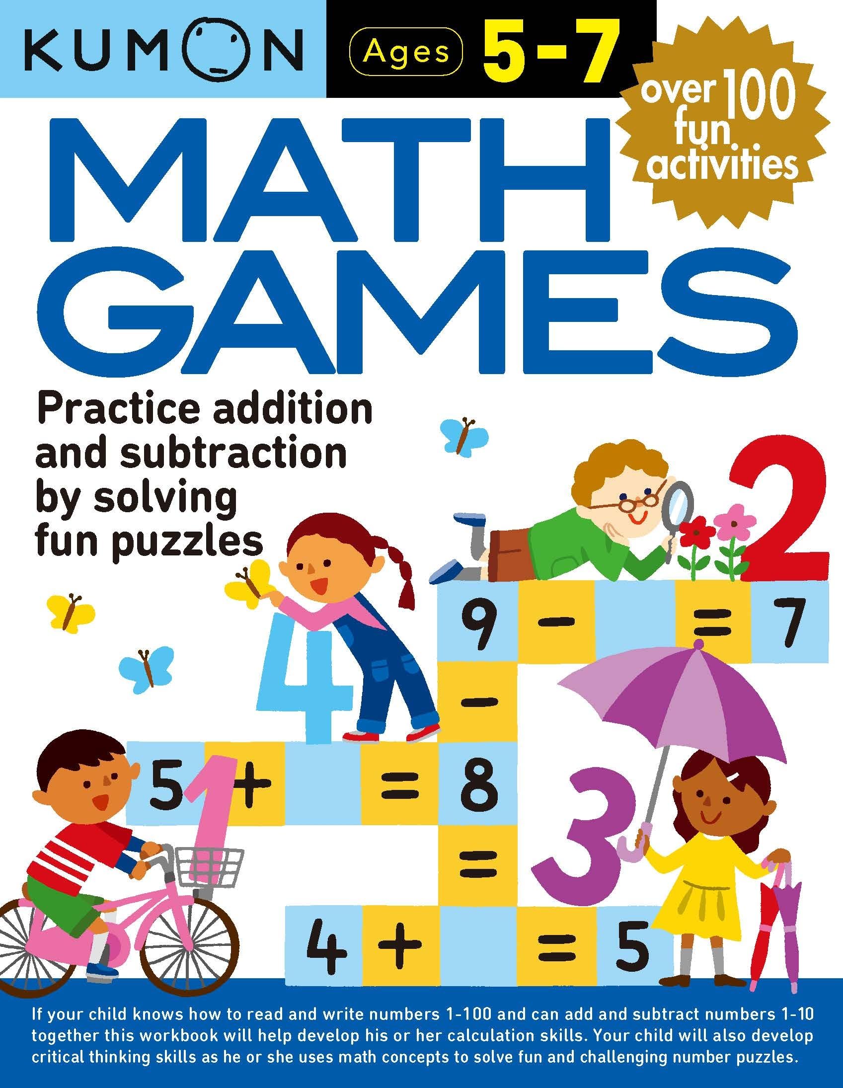 Kumon Math Games (Math Skills), Ages 57, 128 pages (Kumon: Math Skills),Used