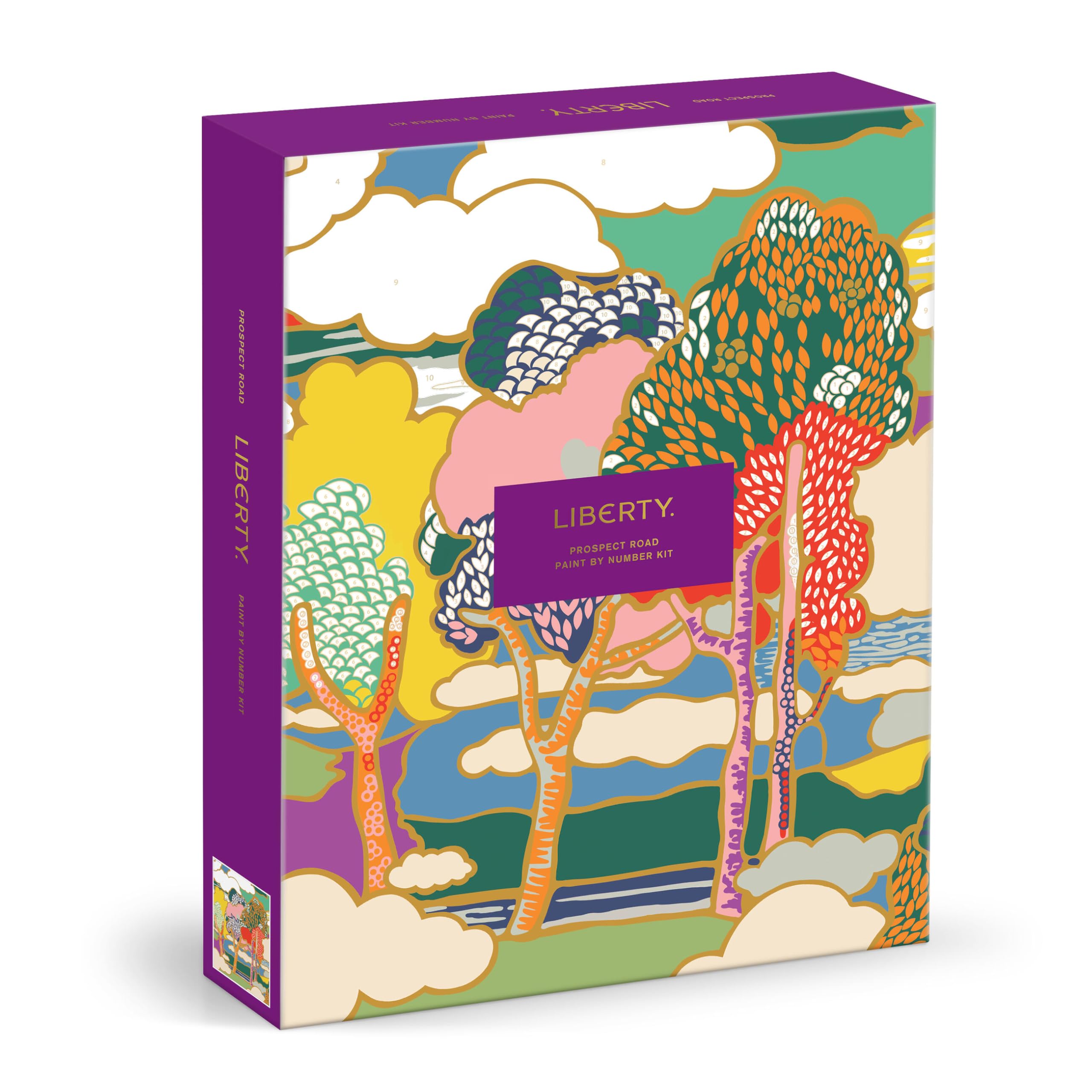 Galison Liberty Prospect Road  Diy 9 X 12 Paint By Number Kit With Iconic Liberty Print Art For Beginners And Experts Includes