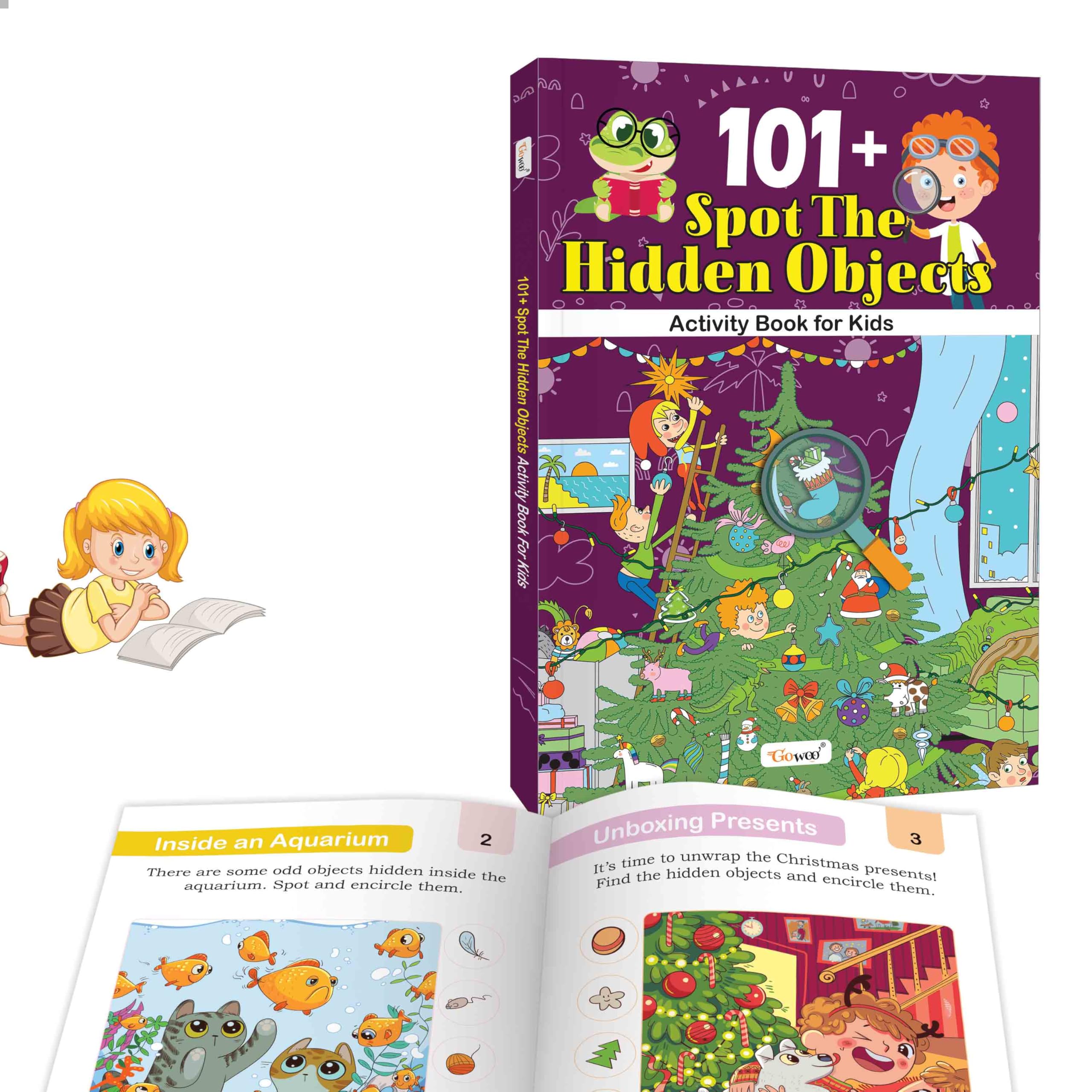 101+ Spot The Hidden Objects Activity Book For Kids : Early Learning Book, Puzzles Book For Toddlers, Preschoolers And Kindergarten Kids, Activity Book For Children - 3 To 7 Years