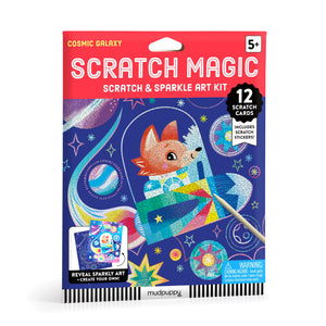 Mudpuppy Cosmic Space  Scratch & Sparkle Art Activity Kit Featuring Fun Illustrations Of Outer Space For Children Ages 5 And Up
