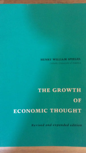 The Growth Of Economic Thought,New