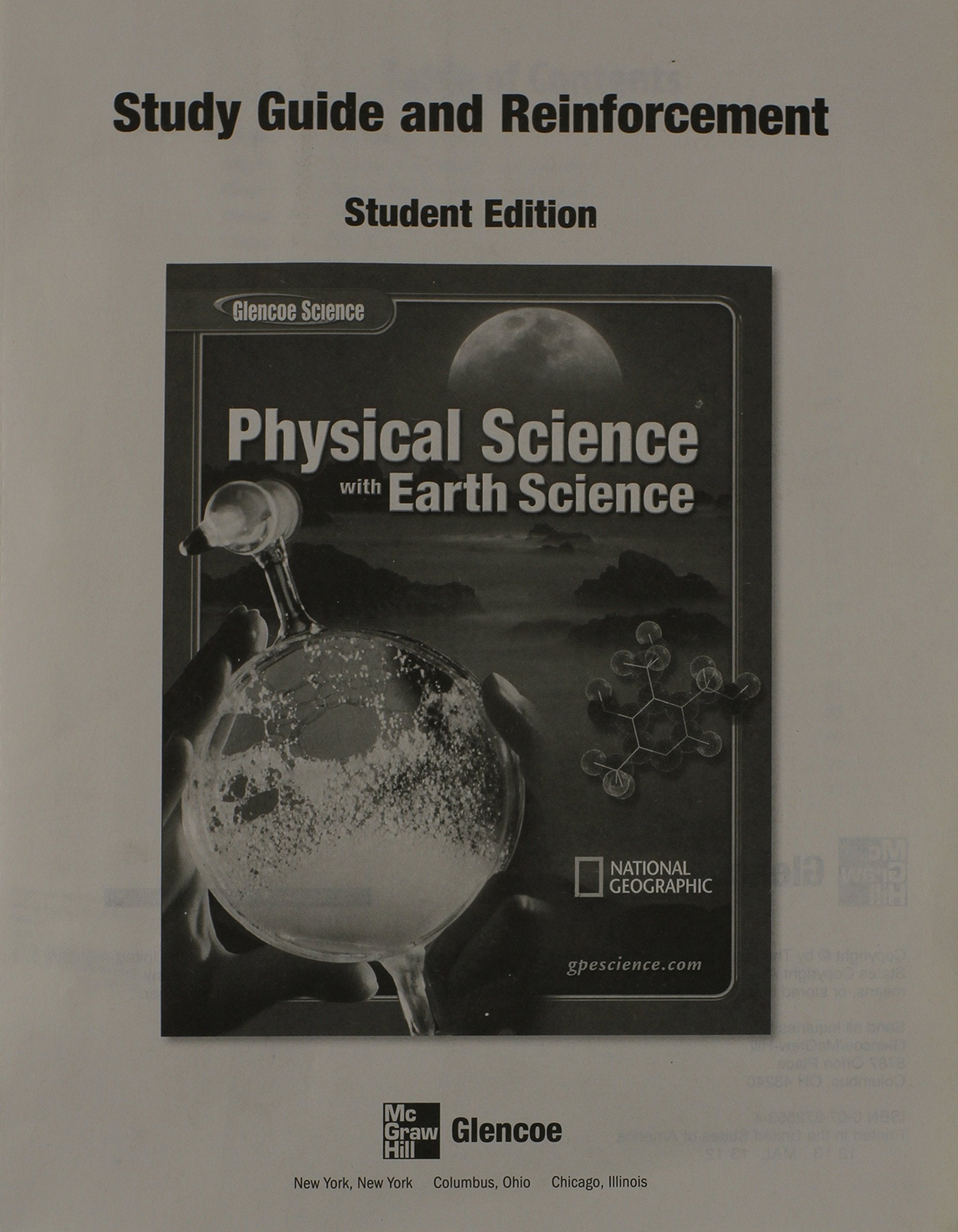 Physical Science with Earth Science Study Guide, Reinforcement Student Edition,Used