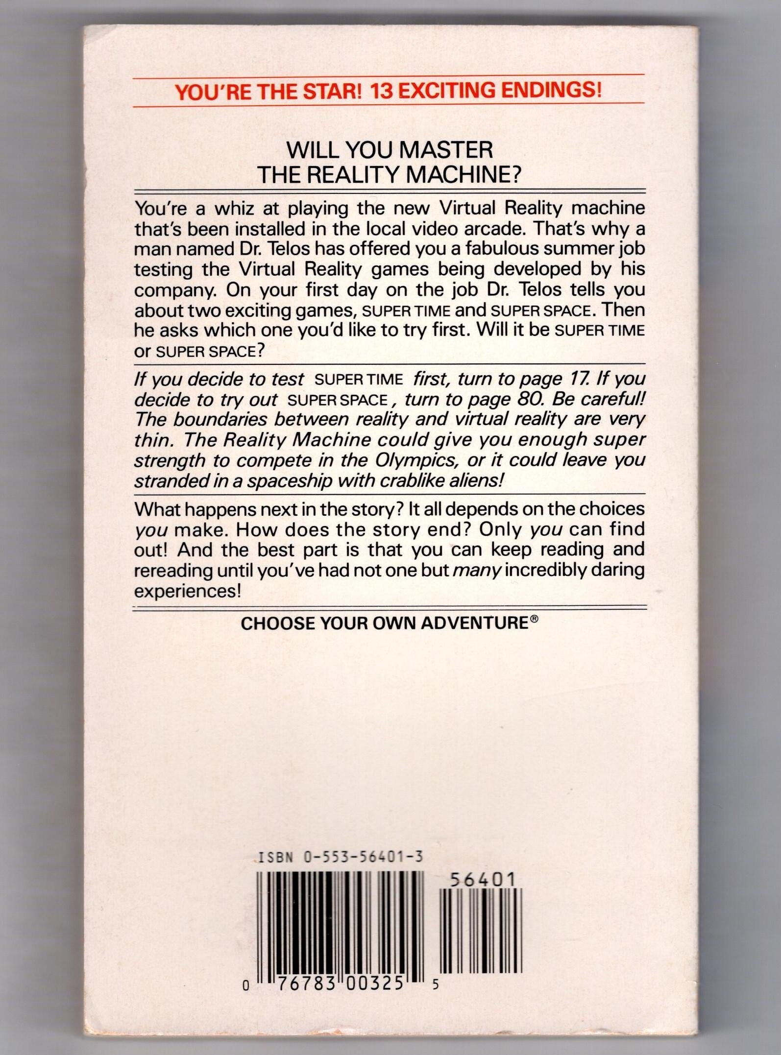 The Reality Machine (Choose Your Own Adventure No. 142),Used