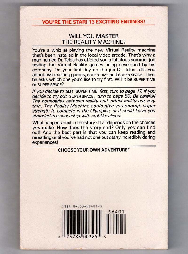 The Reality Machine (Choose Your Own Adventure No. 142),Used