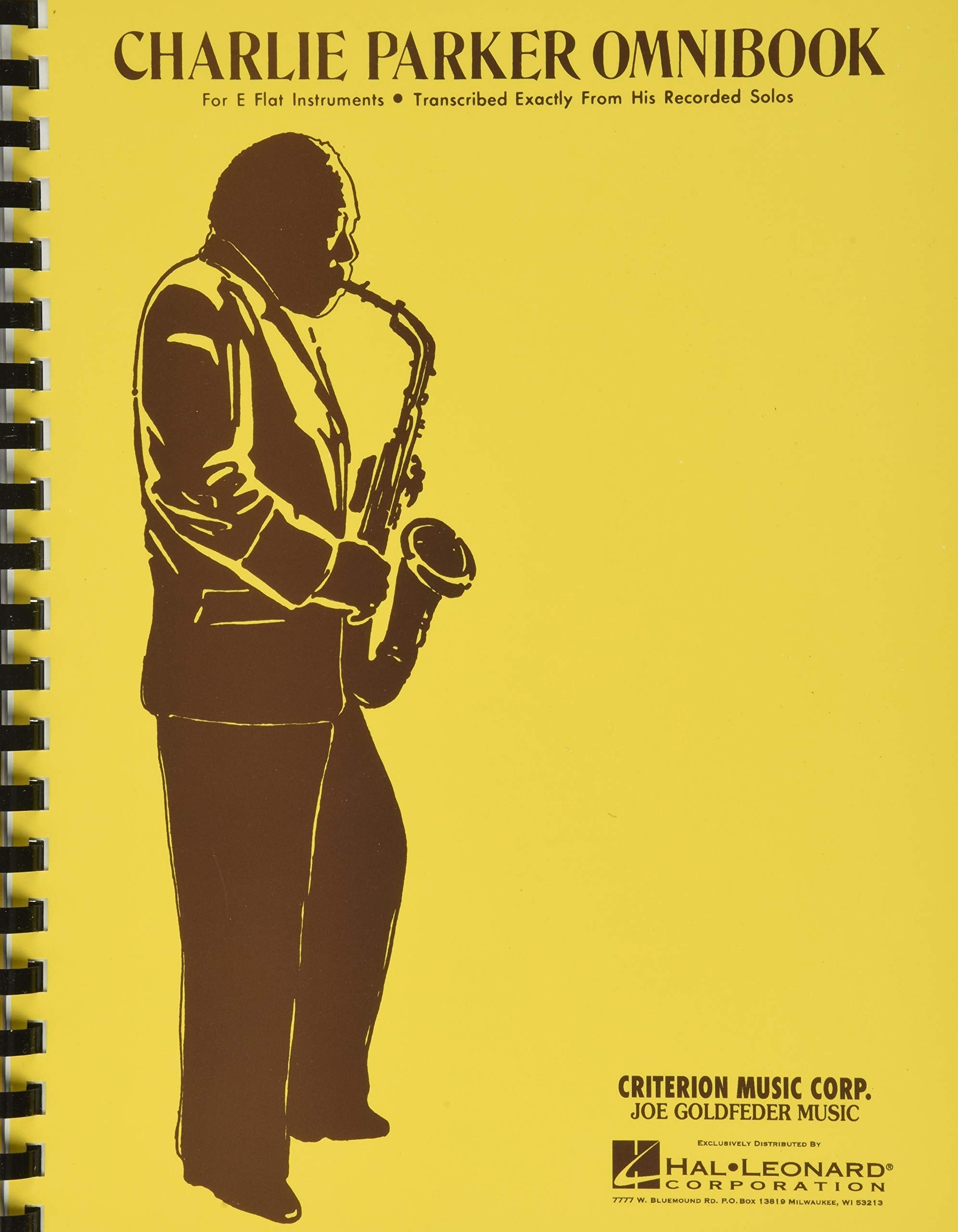 Charlie Parker  Omnibook: For Eflat Instruments By Parker, Charlie (2009) Plastic Comb,New