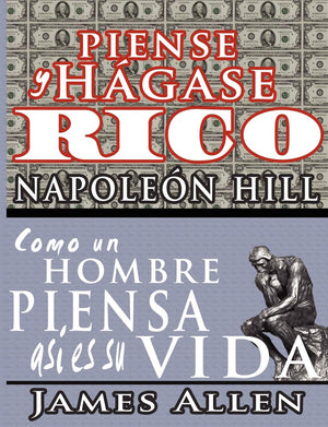 Piense y hgase rico & Como un Hombre Piensa Asi es Su Vida (Spanish Edition),Used