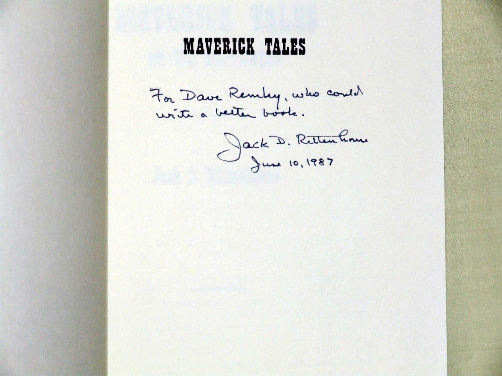 Maverick Tales of the Southwest,Used