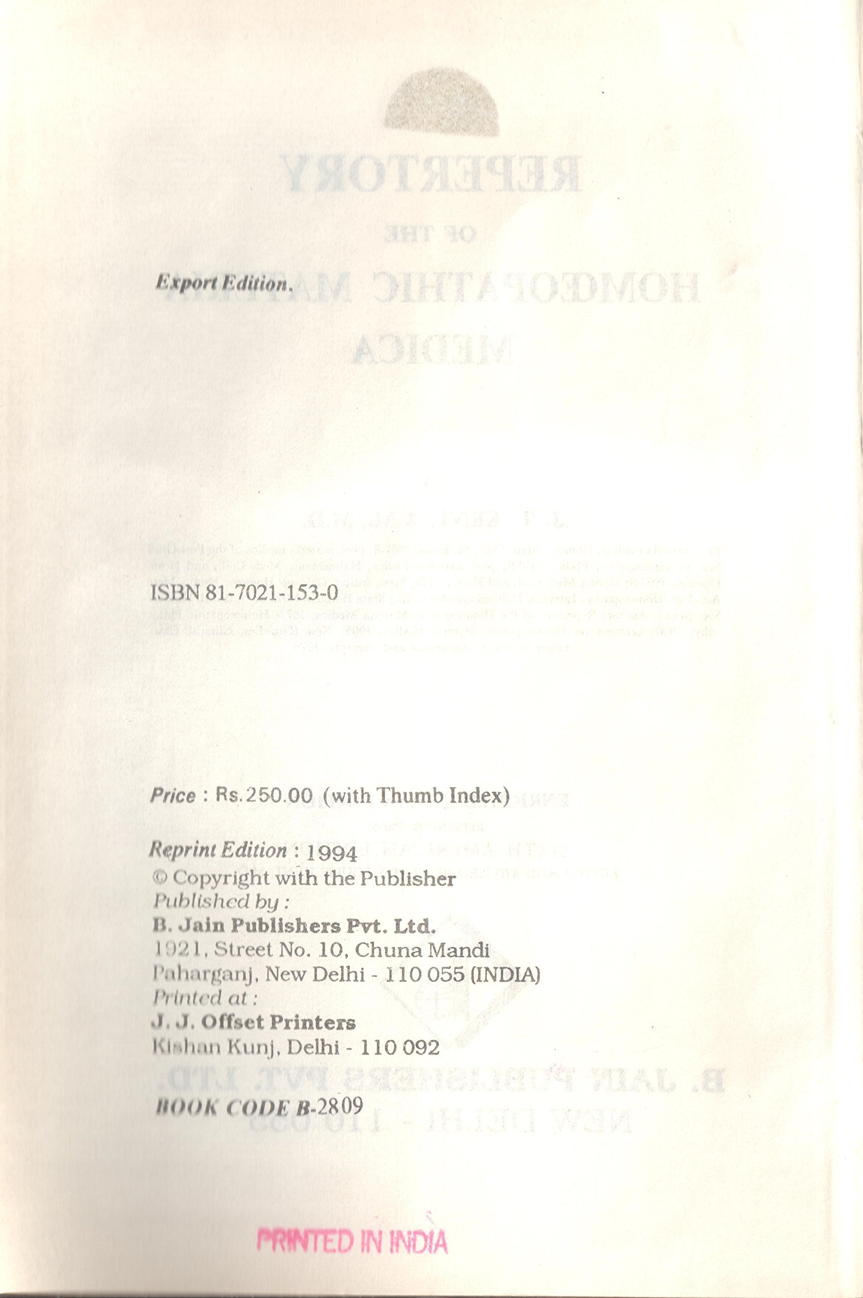 Repertory of the Homeopathic Materia Medica and a Word Index,New