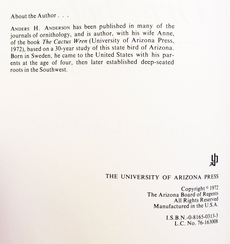 A Bibliography of Arizona Ornithology,Used