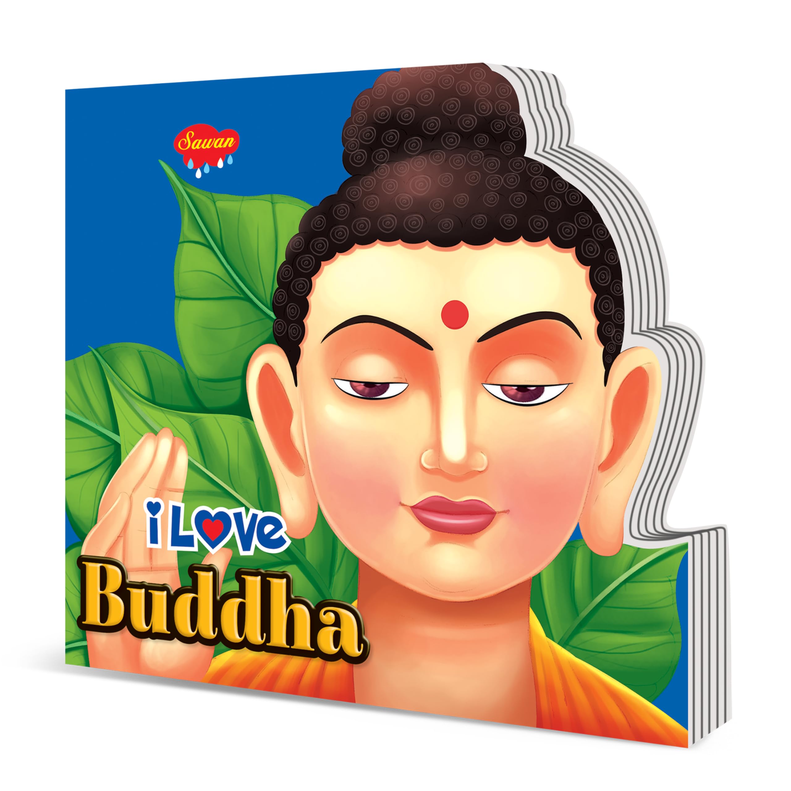 I Love Buddha Die Cut Board Book For Kids : Children Educations Board Book, Kids Story Book For Early Learning, Picture Book For Children