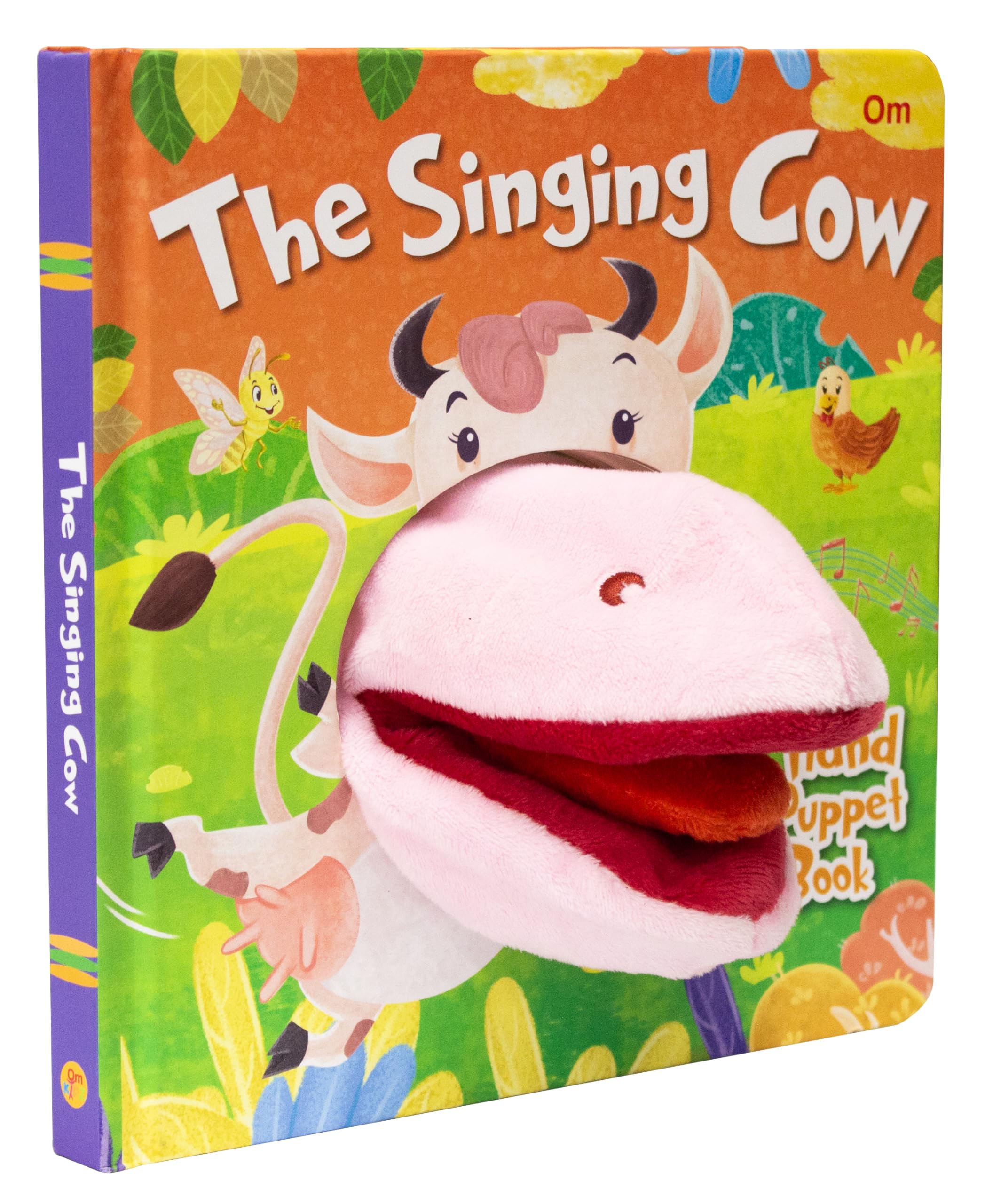 The Singing Cow Hand Puppet Book For Children: Animal Hand Puppet Board Book For Babies | Fun Interactive Cow Toy Book | Touch And Play Story | Animal-Themed Picture Book For Kids; 1+ Ages