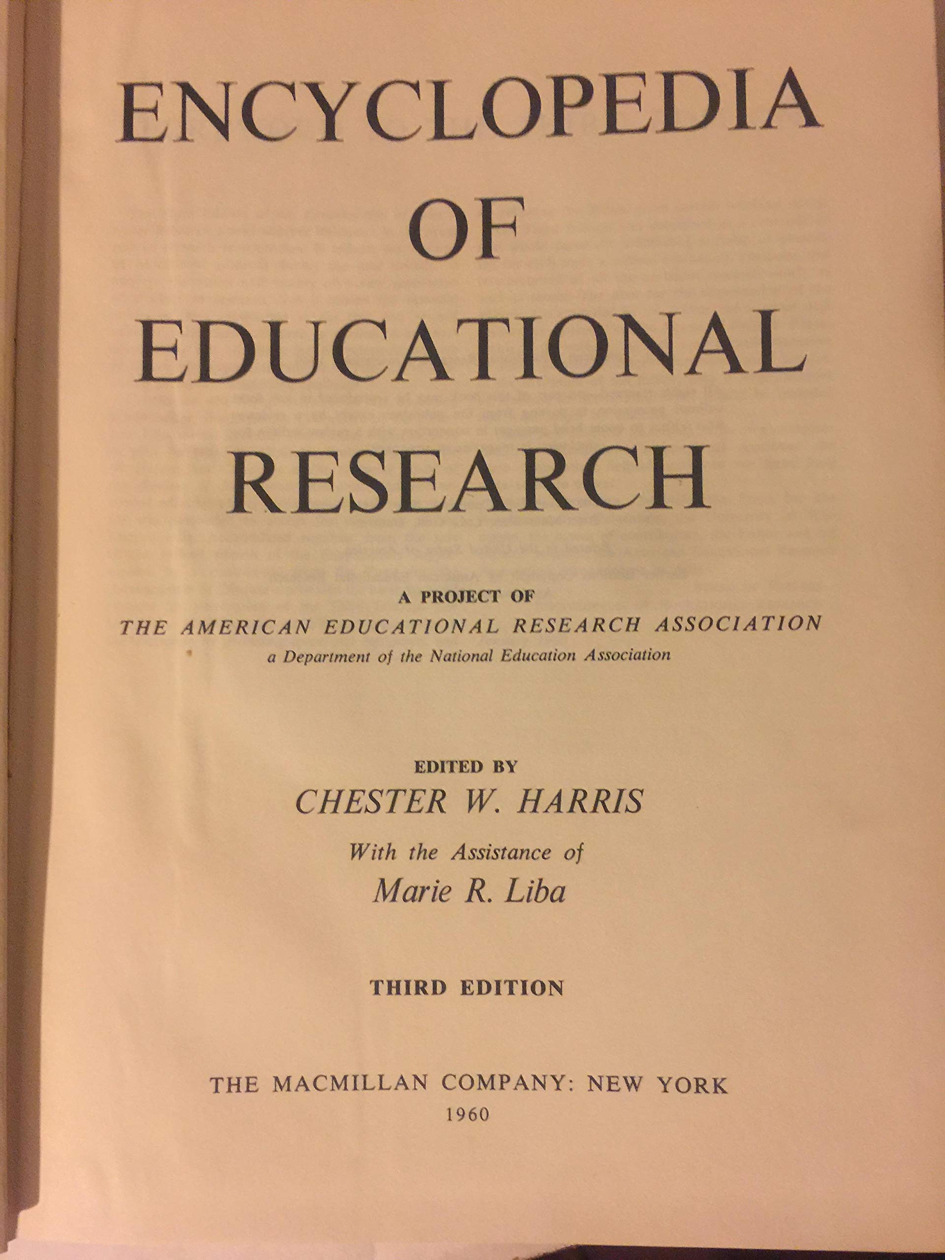 Encyclopedia Of Educational Research,Used