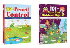 101+ Pencil Control And Spot The Hidden Objects Activity Book For Kids : Kids Learning Book With Activities, Fun Book, Preschool Learning Games, Activities For Toddlers | Combo Of 2