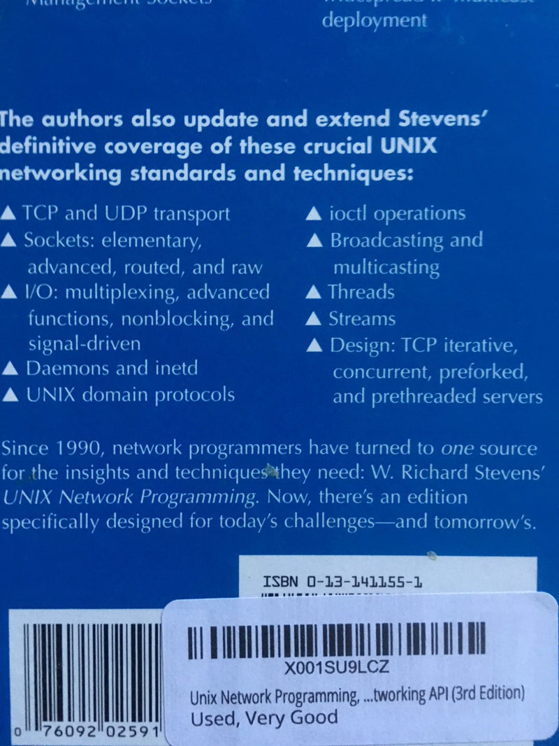 Unix Network Programming: The Sockets Networking Api (1),Used