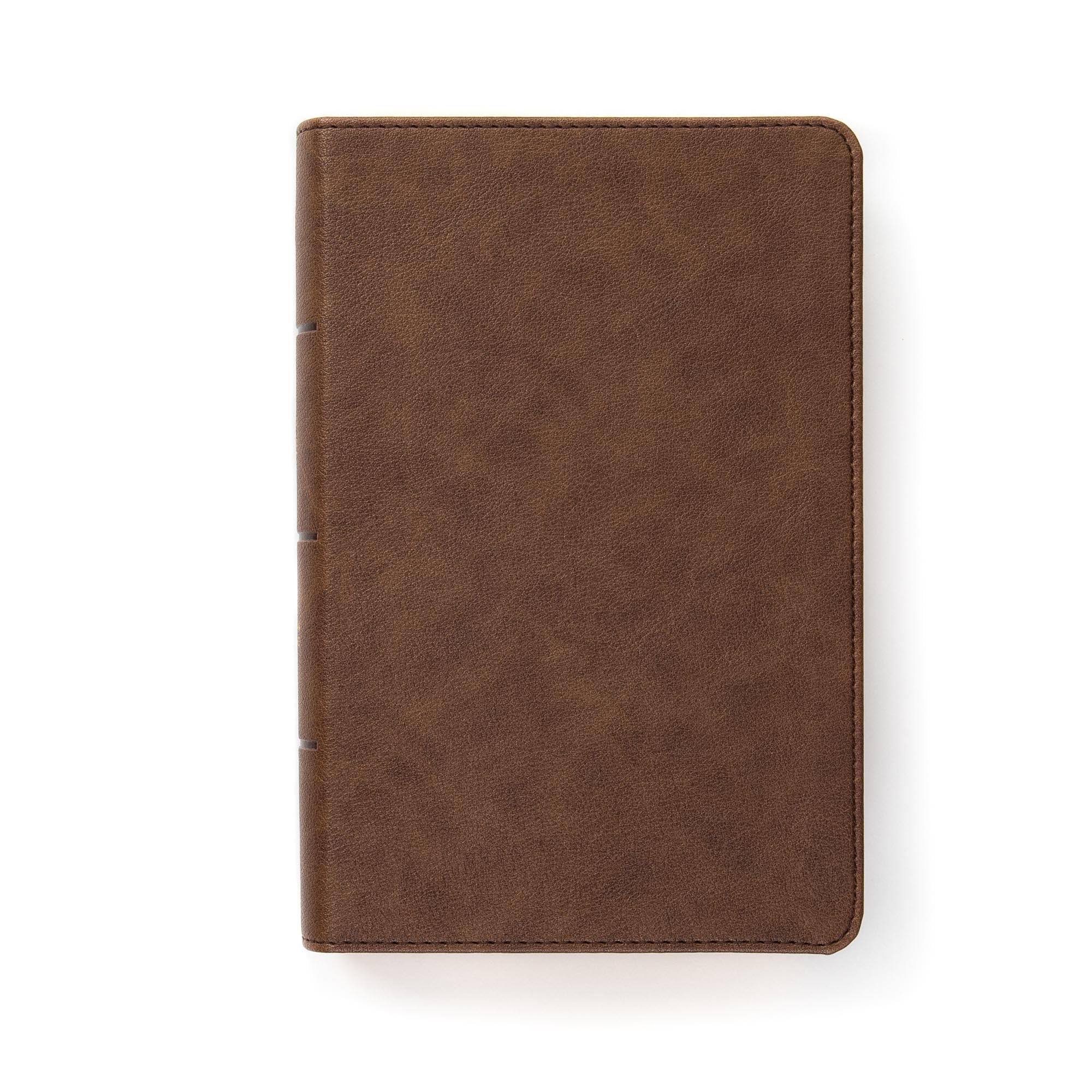 CSB SingleColumn Compact Bible, Brown LeatherTouch, Black Letter, Presentation Page, FullColor Maps, EasytoRead Bible Serif ,Used