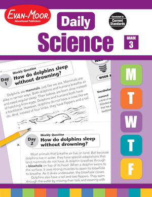 EvanMoor Daily Science, Grade 3 Homeschooling and Classroom Resource Workbook, Printable Worksheets, Teaching Edition, Earth, L,Used