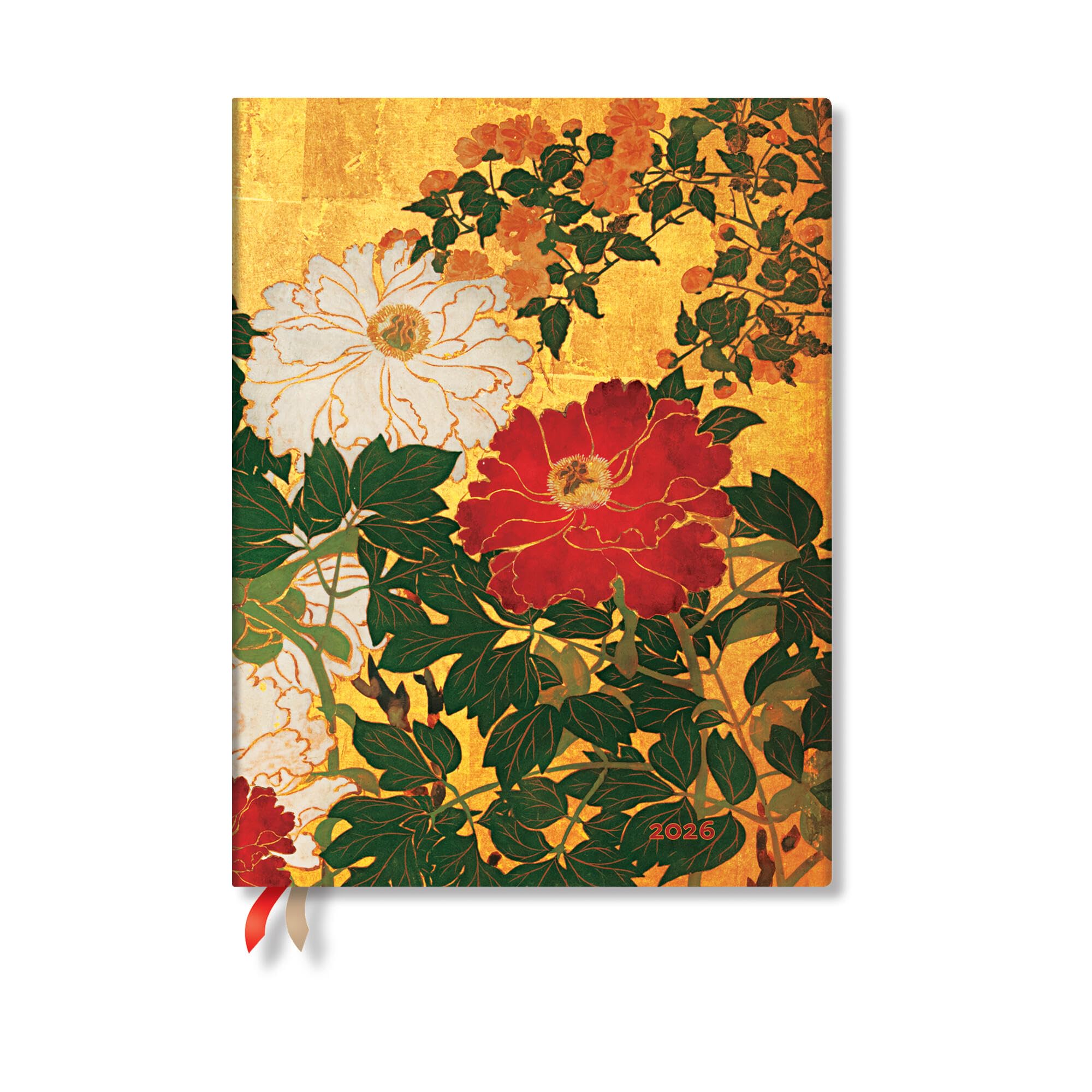 Paperblanks | 2026 Natsu | Rinpa Florals | 12Month Planner Flexis | Ultra | Vertical | Elastic Band | 176 Pg | 100 Gsm