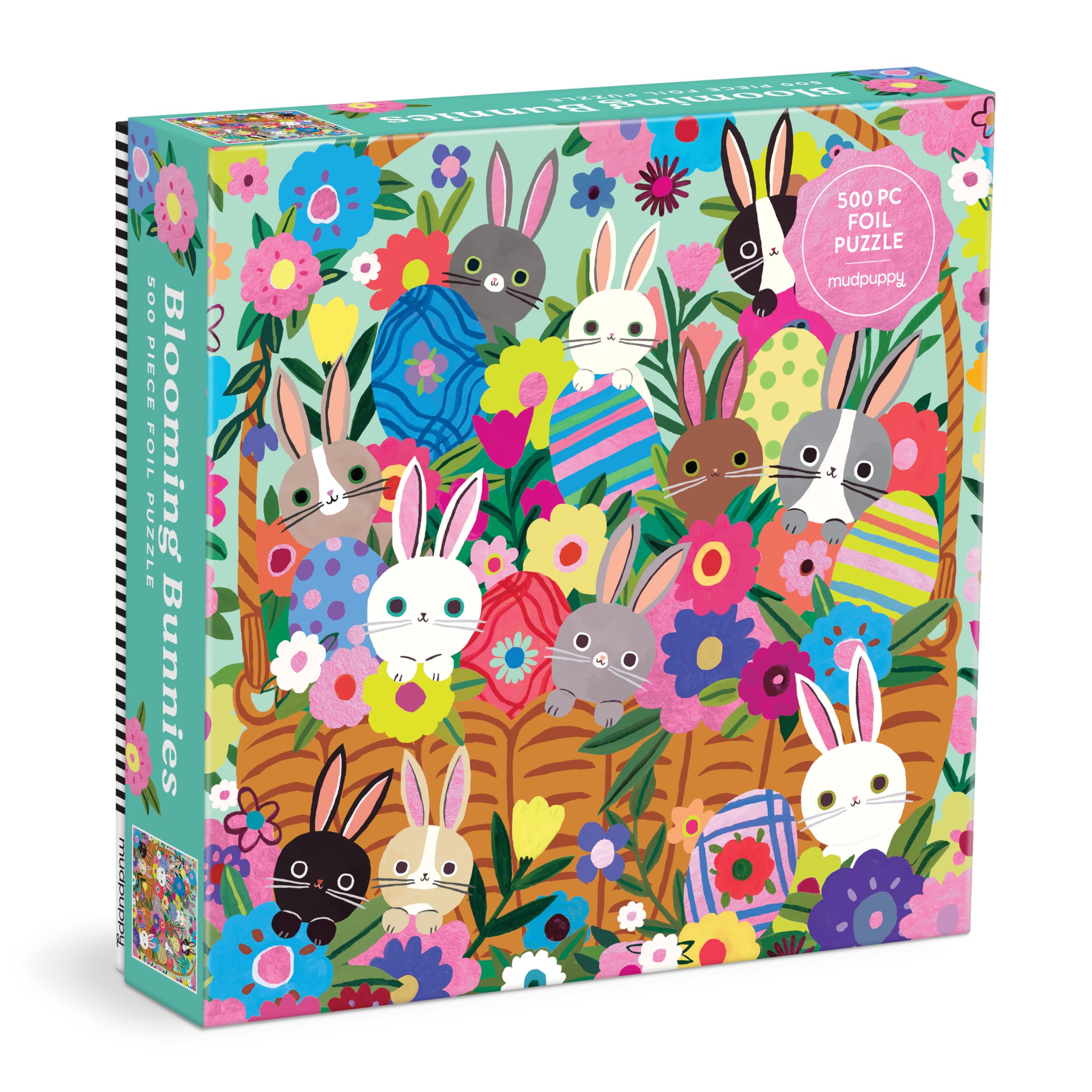 Mudpuppy Blooming Bunnies  500 Piece Family Jigsaw Puzzle With Colorful And Fun Illustrations Of Adorable Bunnies For Children
