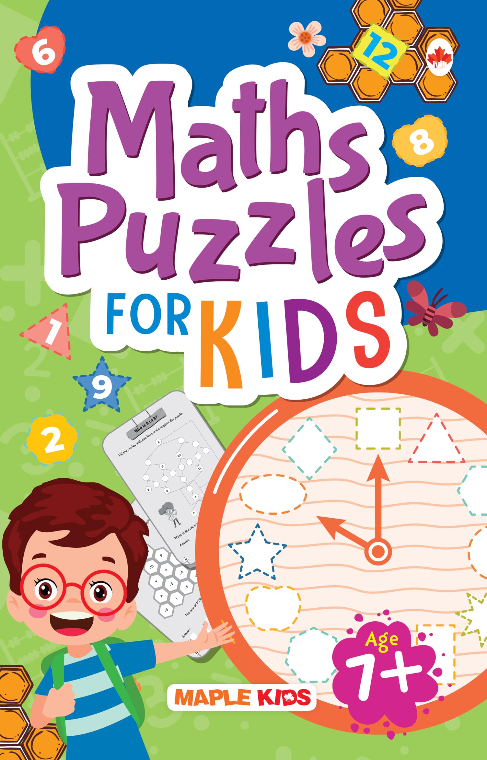 Activity Book For Kids - Maths Puzzles - Brain Activities For Kids - Age 6+ Children - Brain Teasers And Puzzles - Brain Boosting Activity Book - Activities For Cognitive Development - Brilliant Brain Activities For Children