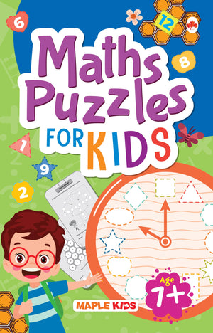 Activity Book For Kids - Maths Puzzles - Brain Activities For Kids - Age 6+ Children - Brain Teasers And Puzzles - Brain Boosting Activity Book - Activities For Cognitive Development - Brilliant Brain Activities For Children