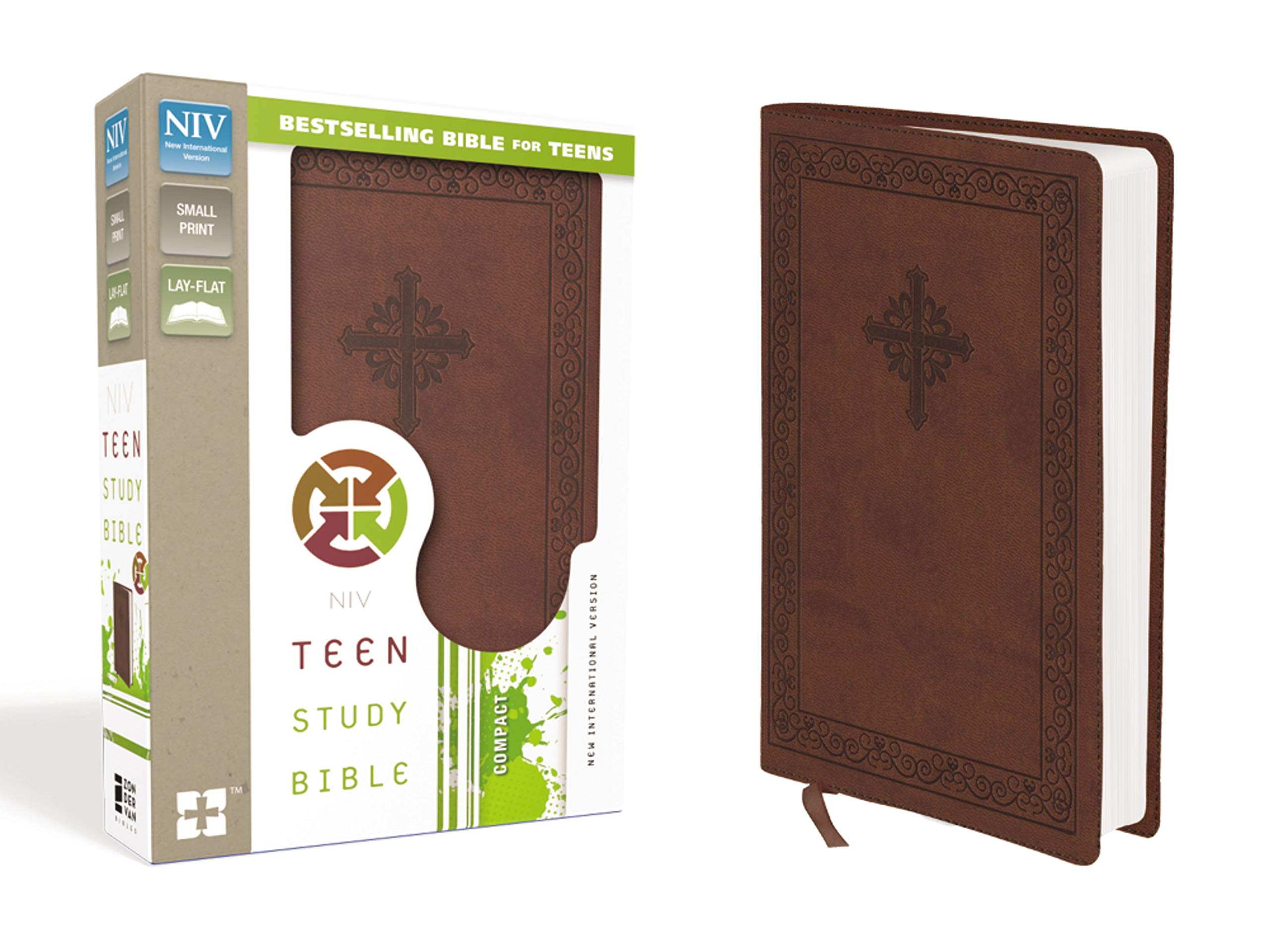Niv, Teen Study Bible, Compact, Leathersoft, Brown