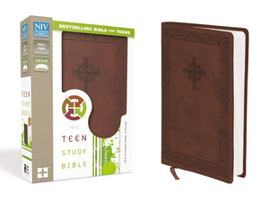 Niv, Teen Study Bible, Compact, Leathersoft, Brown