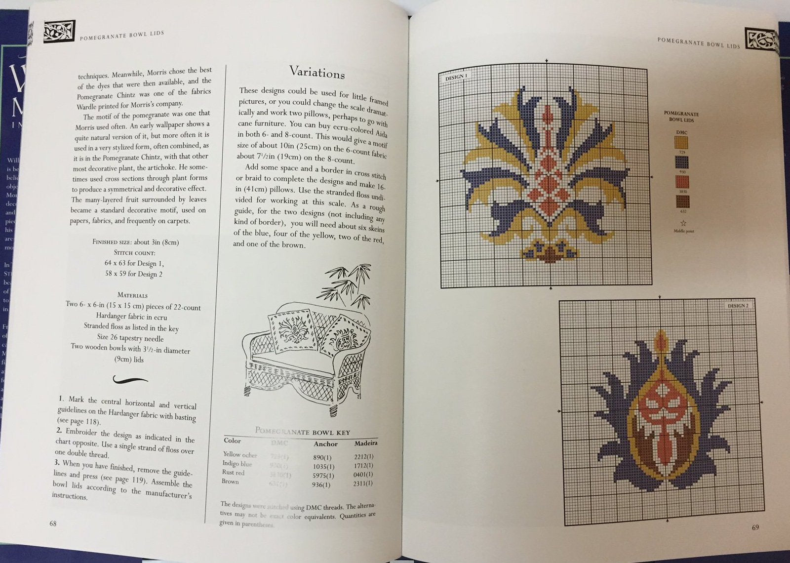 The Art of William Morris in Cross Stitch,Used