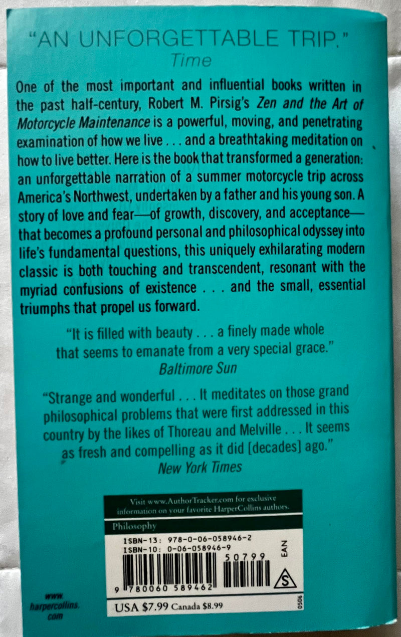 Zen And The Art Of Motorcycle Maintenance: An Inquiry Into Values,Used