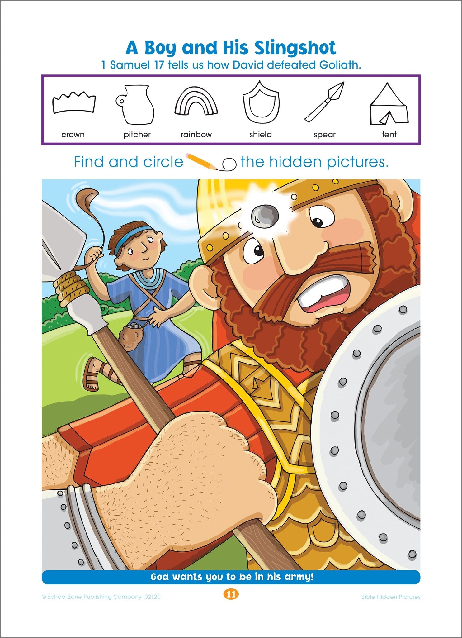 School Zone  Bible Hidden Pictures! Workbook  Ages 4 To 6, Preschool To Kindergarten, Christian Scripture, Old & New Testament,Used