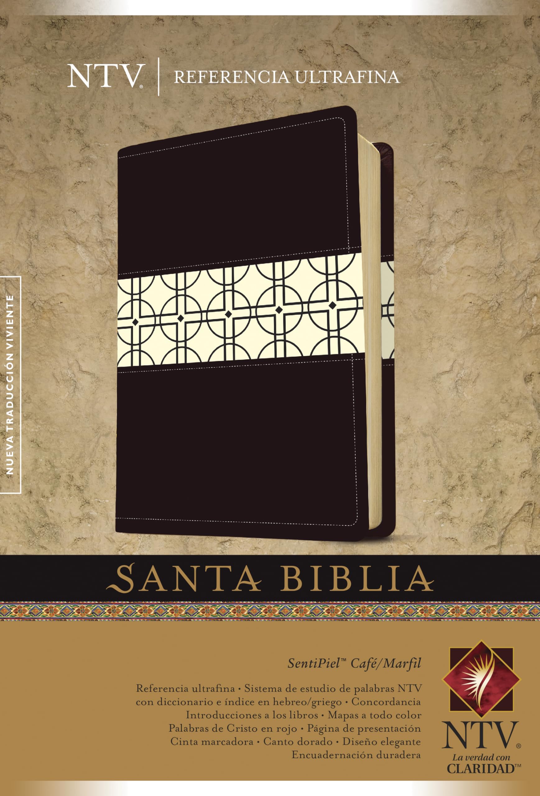 Santa Biblia NTV, Edicin de referencia ultrafina, DuoTono (SentiPiel, Caf/Marfil, Letra Roja) (Spanish Edition),Used