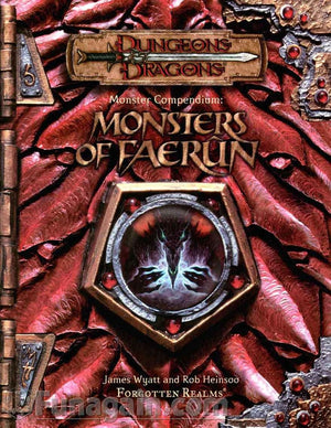Monster Compendium: Monsters Of Faerun (Dungeon & Dragons D20 3.5 Fantasy Roleplaying),Used