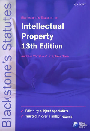 Blackstone's Statutes on Intellectual Property (Blackstone's Statute Series),Used